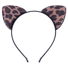 Bonnie Z. Leonardo Fashion Leopard Pattern Cat Ears Headband Brown