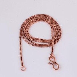 Rudra Empire Solid Copper Antique Handmade Rope Chain Necklace for Women and Men- 20 Inch
