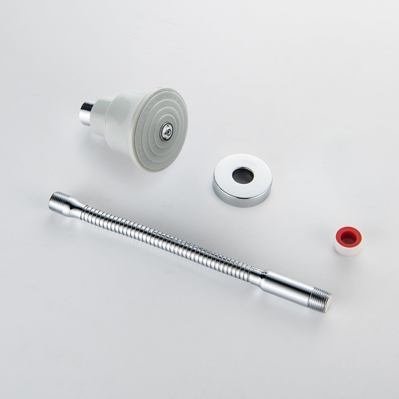 Adjustable Shower Arm, Chrome 11.8 Inches Flexible Shower Head for