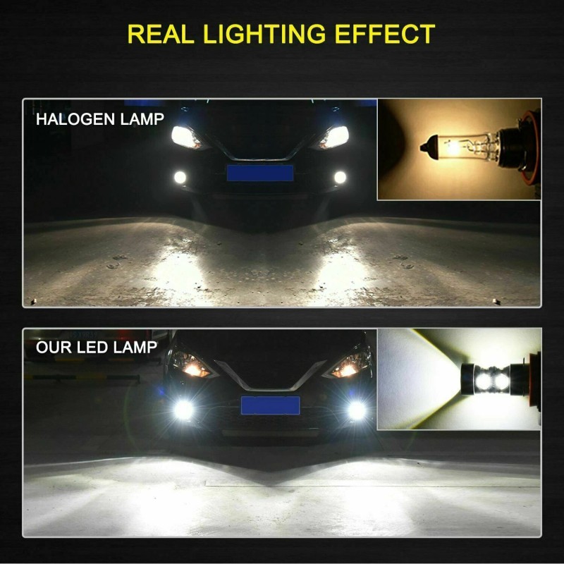 SHENKENUO 4pc LED Headlight High Low Fog Light Bulbs Combo