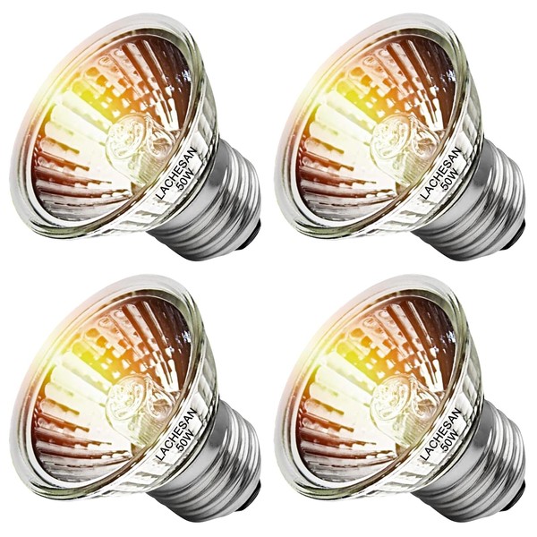 Lachesan Lachesan 4-Pack 50W UVA Bulbs, Fit E26 Heat Reptile
