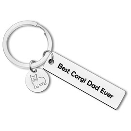 Gifts for Corgi Dad Keyring Dog Owner Gifts for Men Corgi Lovers Gift Keychain Animal Lover Gift for Dog Dad Dog Lovers Corgi Owner Keyring Birthday Fathers Day Christmas Graduation Gifts for Friends