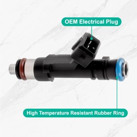 PYHAUTO Fuel Injectors Compatible with 2003-2006 MDX,2004-2008 TL,2003-2007 Accord,2005-2015 Odyssey,2005-2011 Pilot,2006-2013 Ridgeline Replace 16450RCAA01,FJ485 6Pcs 8 Holes