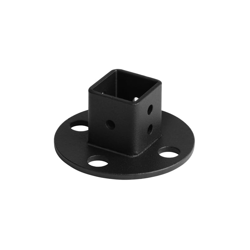 OTTFF 8 Pack Black Square Post Flange Base Anchor Fits