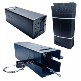 AuSable Brand Foldable Body Grip Trap Cubby - 110 - 120 - 160 - 220 - Raccoon Marten Fisher - 110/120, 6 Pack