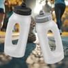 Handheld Running Water Bottle 17.6oz Leakproof One Way Valvel Lid,