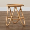 Baxton Studio Rinjani Natural Rattan End Table