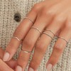 YADOCA 7 Pcs 1MM Stainless Steel Rings for Women Men