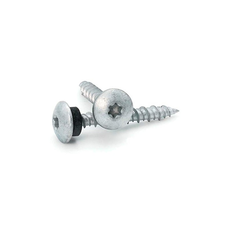 Low Profile Mechanical Galvanized Roofing Screws - #10 x 1"