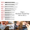 10pcs Mini Machine Hand Tap Set M1 to M3.5 Straight