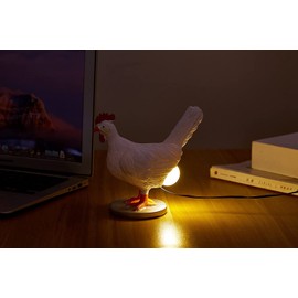 Chicken Egg lamp,3D Chicken Table lamp, LED Egg lamp,Funny Resin Chicken Night Light with USB,，A Christmas Birthday Gift for Friends