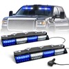 HLAUTO 6Z4J Emergency Dash Strobe Lights: 2x16.8 inch Blue White