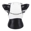 Black White Cow Head Wearing Glasses Statues Resin Stable Glasses