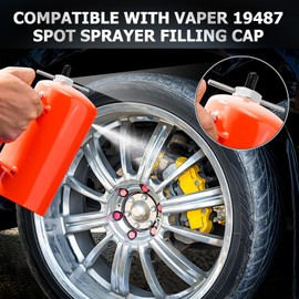 Feekoon Compatible with Sprayer Vaper 19487 Spot Filling Cap, Filler Cap Assembly Compatible with Sprayer Non-aerosol Spot, T-bar Cap with Gasket, Valve Core, Valve Cap(2 Pcs)
