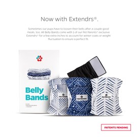 Pet Parents Premium Washable Belly Bands for Male Dogs & Extendrs, (3pack) of Male Dog Diapers & Male Dog Belly Bands, Color: Kahuna, Size: Small Dog Diapers Male