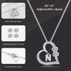 Romavan Infinity Heart Initial Necklaces for Women, S925 Sterling Silver