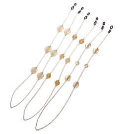 JUASHINE Glasses Chain, Eyeglass Strap For Women Sunglasses, 3 Pack Eyeglasses Chain Around Neck, Eye Glasses Holders Sunglasses Eyewear Retainer Decorative Beaded Glasses