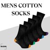 10 Pack Mens Socks | Breathable Plain Black Socks With