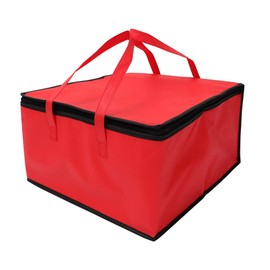 Operitacx Insulated Lunch Bag, Foldable Food Delivery Bag, Pizza Warmer Bag, Picnic Bag Transport Bag for Hot Food Delivery Drink Carrier, red, Sports