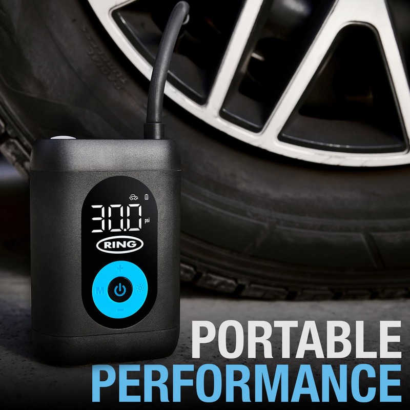 RING TYREINFLATE GO 10 Compact Cordless Tyre Inflator with Three