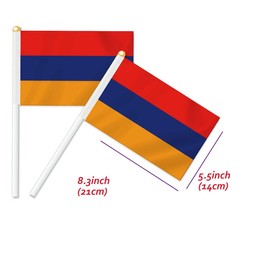 10 PCS Armenia Handheld Small Flag, Armenians Hand held Mini Decor Decoration Banner