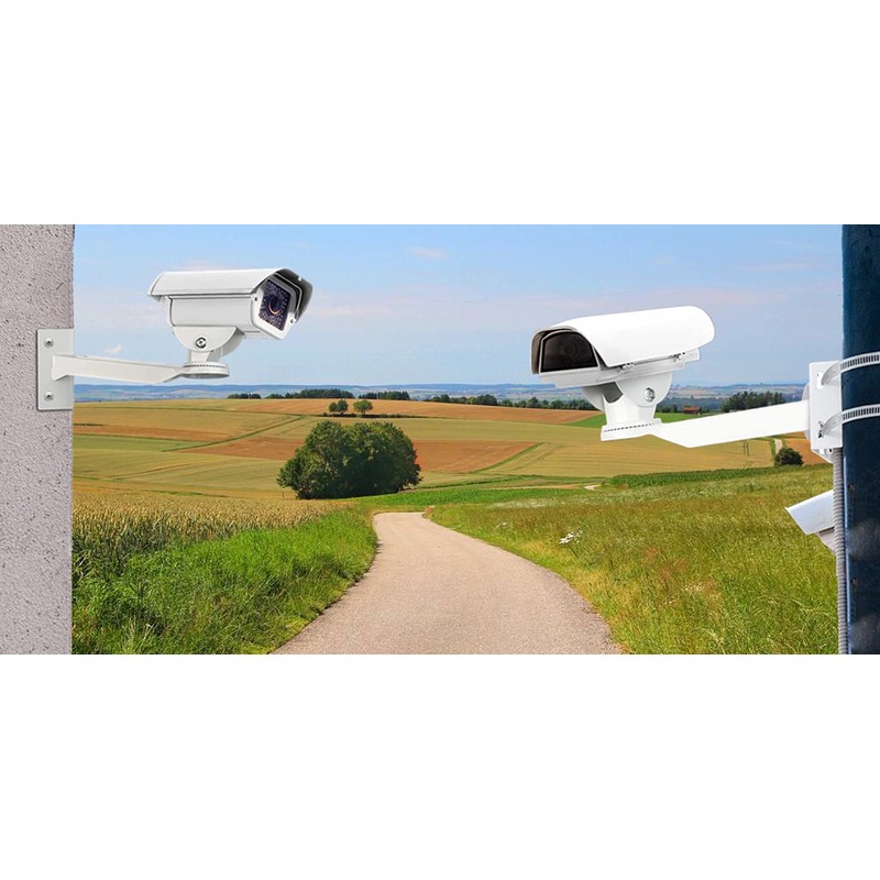 CTXSumTec CCTV Security Camera Corner Pole Mounting Bracket with 2