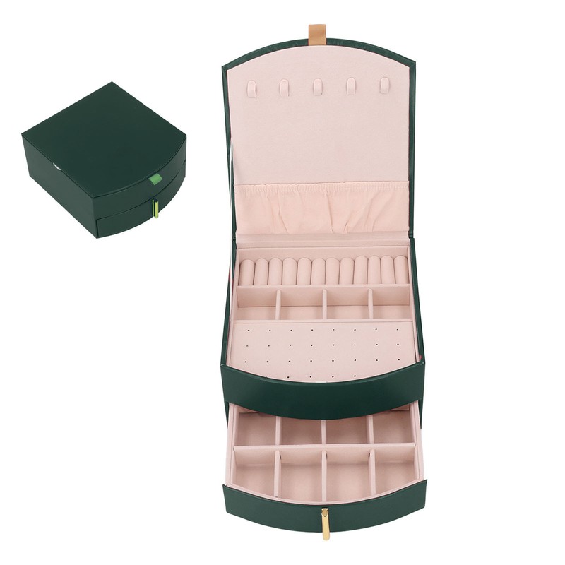 Jewelry Box Double Layer Multifunction High Capacity Jewelry Storage Case