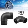 Tokenhigh 60mm Car Air Heater Ducting Pipe Outlet, L Shape