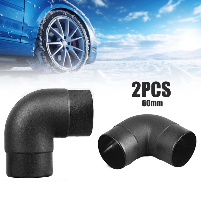 Tokenhigh 60mm Car Air Heater Ducting Pipe Outlet, L Shape