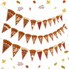 VitalCozy 3 Pcs Felt Pumpkin Pie Banner Thanksgiving Party Decorations,