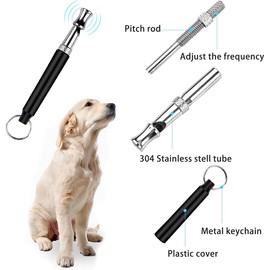 KOLZEMV 2 Pack Dog Whistle Against Barking and Clicker, Used for the Return Call, Dog Whistle Against Barking, Dog Whistle High Frequency Silent, Adjustable Dog Whistle Against Barking with Neck Strap