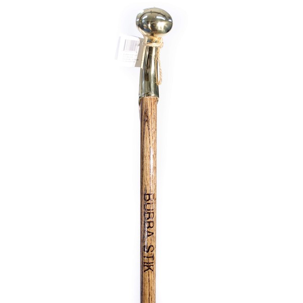 Bastón de paseo original Bubba Stik "Classic" estilo bastón con mango de latón. Fabricado en Texas por Real Texans., Walnut, 91.4 cm (36 pulgadas)