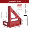 3D Carpenter's Angle Measuring Tools, 22.5-90° High Precision Aluminium Alloy