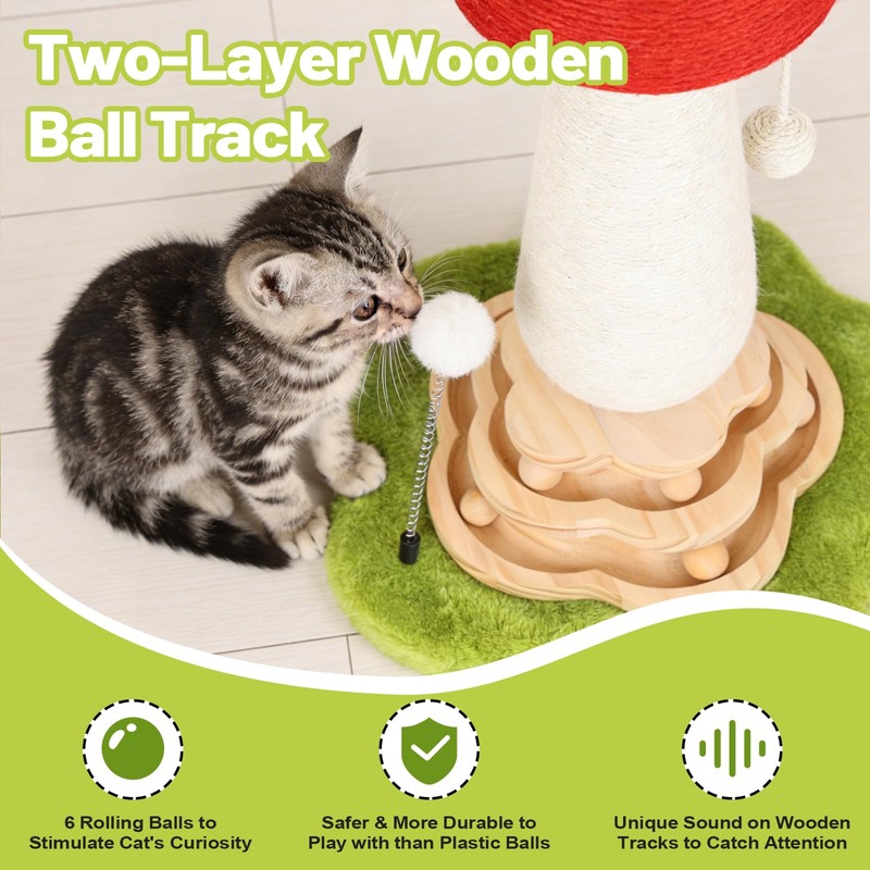 Mushroom Cat Scratcher/Scratching Post, Cute Cat Scratching Post