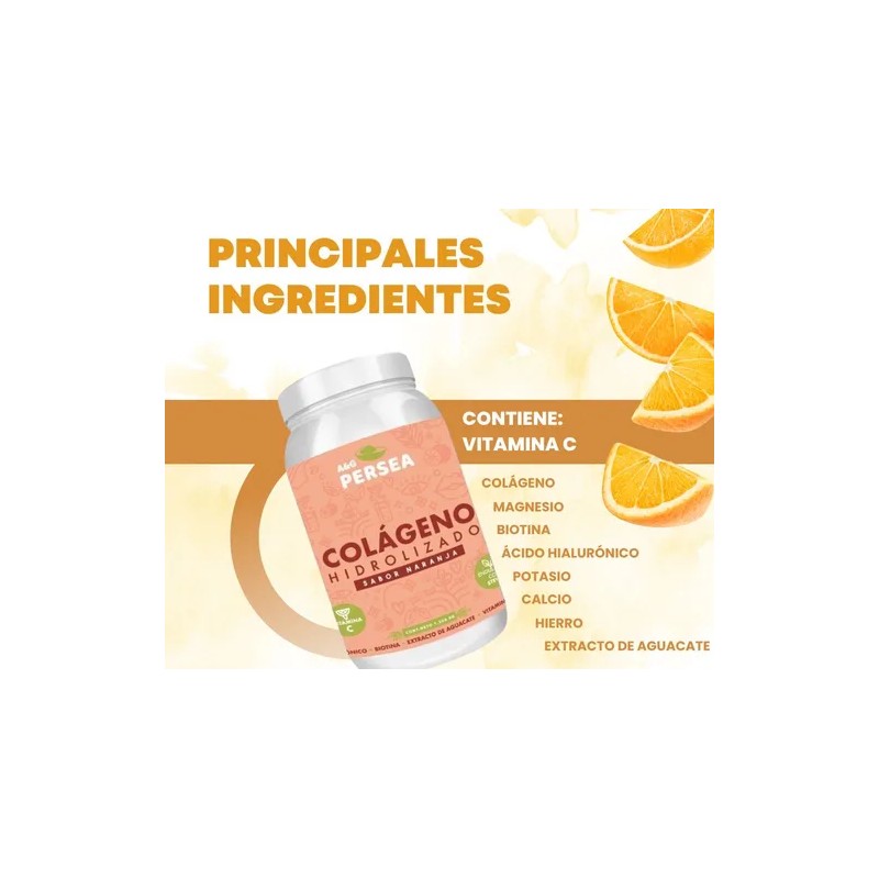 Colageno Hidrolizado A&g Persea Sabor Naranja De 1.2 Kg