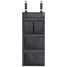 INKUITEN Gun Safe Door Organizer - 4 Large Pockets for Easy Storage | Locker Hanging Organizer for Gun Cabinet, Police Locker, Gym & Closet | Quick Installation, Durable 1680 Oxford Cloth