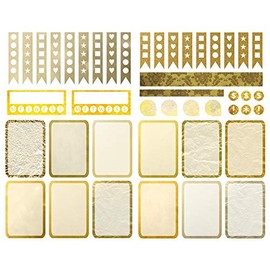 Seasonstorm Golden Pattern Kawaii Aesthetic Pastel Art Agenda Journal Planner Stationery Stickers