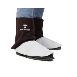 Waylander Leather Welding Spats - Cowhide Leather Shoe Boot Protectors Covers - Kevlar Stitched Low Top Gaiters with Elastic Band - SC0206
