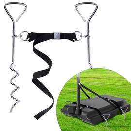 RunNico Basketball Goal Anchor, Heavy Duty Basketball Hoop Tie Down Kit, Court Setup Ground Stakes with Adjustable Straps for Basketball Mounting Trampoline Swing Tent