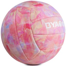 BYAOSUN Volleyball, Beach Volleyball, Soft Volleyball Ball for Indoor, Outdoor, Beach, Size 5 Volleyballs for Beginners, Teenagers, Adults