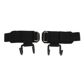 2pcs Weight Lifting Hook Heavy Duty Wrist Wraps Power Weight Lifting Training Gym Grips Straps Weightlifting Wrist Strap Black