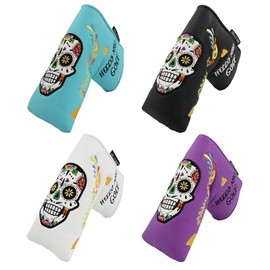 Putter Cover Headcover Mallet Magnetic Tailor-Made Spider Fit Cameron Odyssey Mexico mexico Skull (Black, Pin)