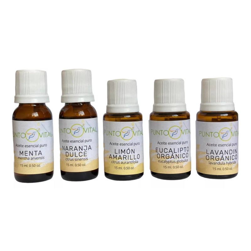 Punto Vital 5 Aceites Esen: Lavandín Menta Naranja Limón Eucalipto,