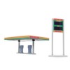 Outland Models Railway Scenery Gas Station 1:87 HO Scale