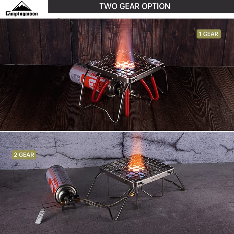Campingmoon Portable Campfire Grill Grate 304 Stainless Steel Folding Camping