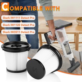 3 Pack IW3511 Handheld Vacuum Pre-Motor Filter For Shark IW3511 IW1120 IW1111 Detect Pro Lightweight Cordless Stick Vacuum Cleaner BU3521, BU3120, BU3520C