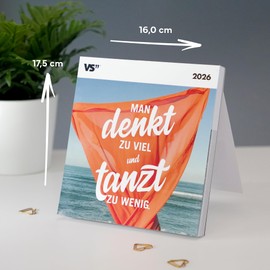 Visual Statements Postcard Calendar 2026 - Weekly Calendar with 53 Inspirational & Funny Sayings - Desk Calendar to Stand Up & Tear Off - Decoration & Gift Idea (Best of VS, Postcard)