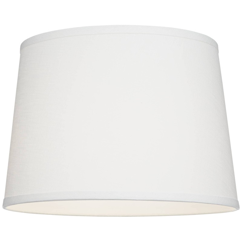 Hardback Tapered Drum Lamp Shade White Medium 12" Top x