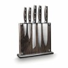 Art+Cook, 6-Piece Ash Wood Magnetic Stainless Steel Kitchen Knife Block