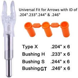 Ellen Archery 6pcs New X Lighted Nock Universal LED S Nock Fit Arrows .204 .233 .244 .246 Inside Diameter Automatically Bowstring Screwdriver Included (Colorful), colorful